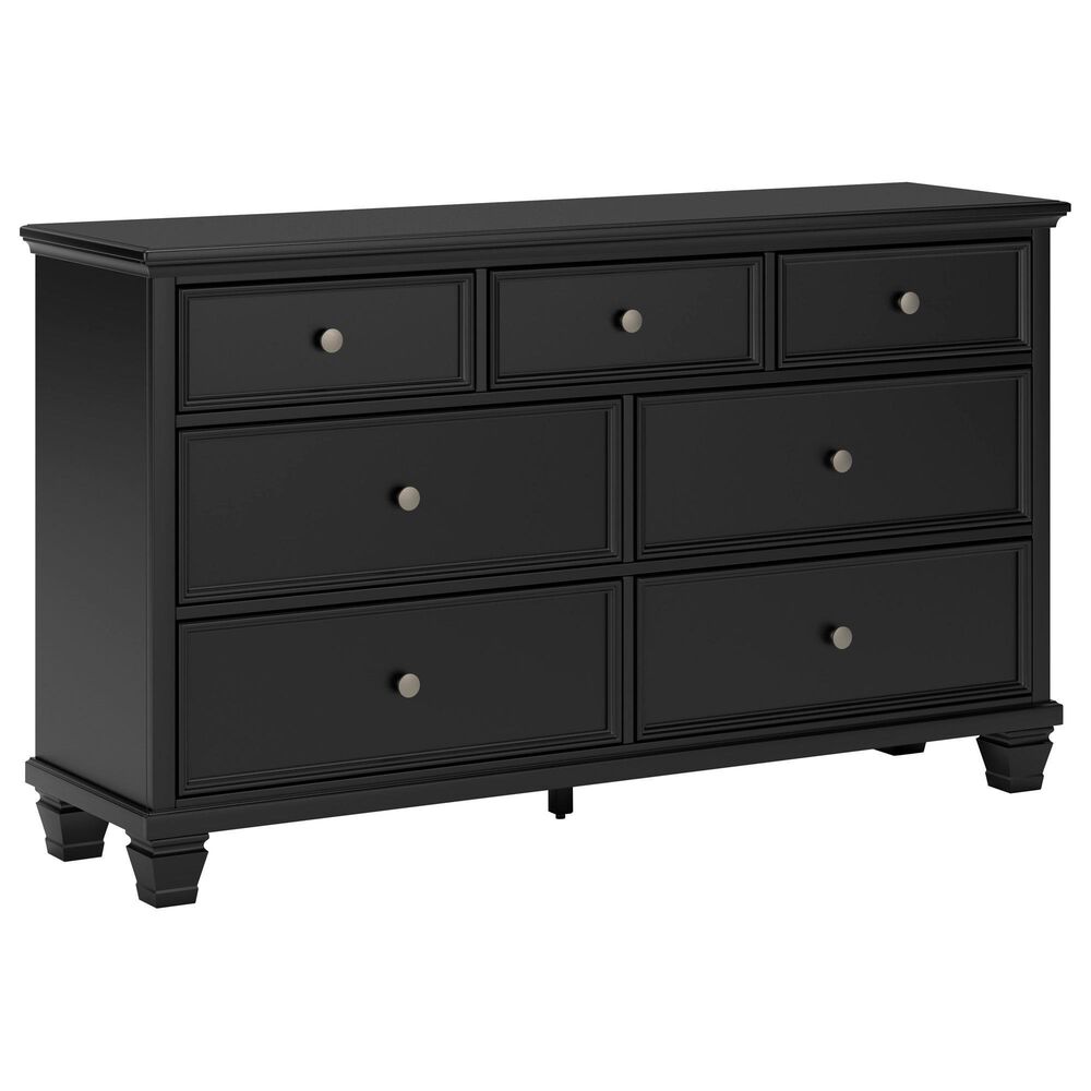 Ashley Lanolee 7-Drawer Dresser with Mirror in Black, , large