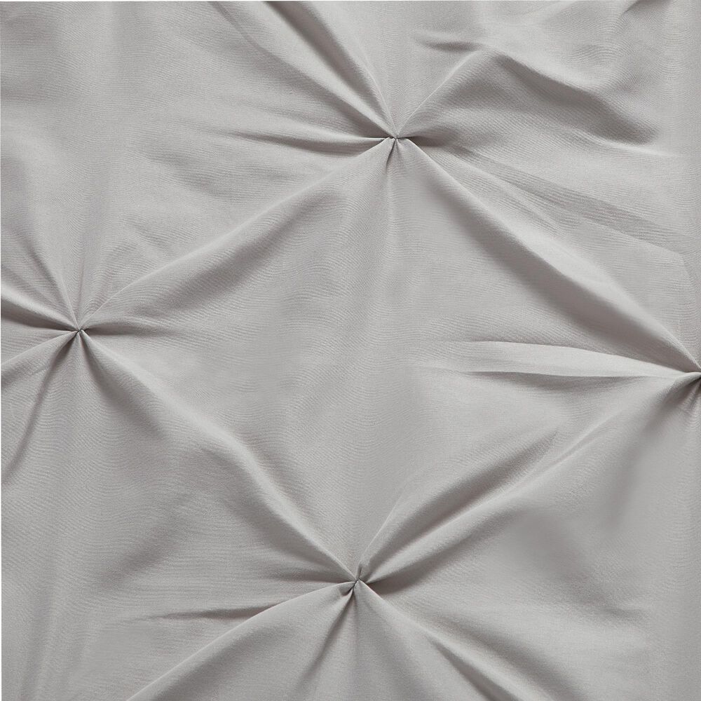 Jiangsu Royal Home Pintucked 3-Piece Full/Queen Comforter Set in Gray, , large