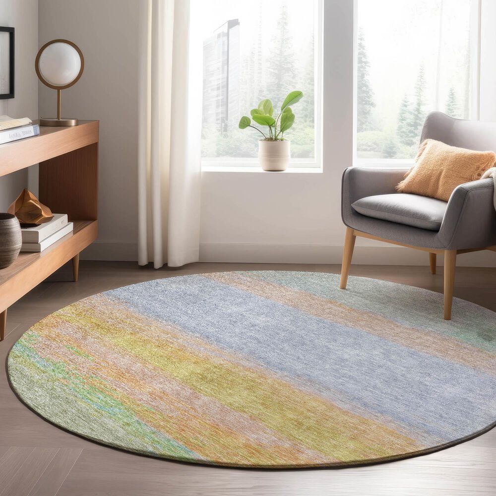 Dalyn Rug Company Trevi TV2 8&#39; Round Lavender Area Rug, , large
