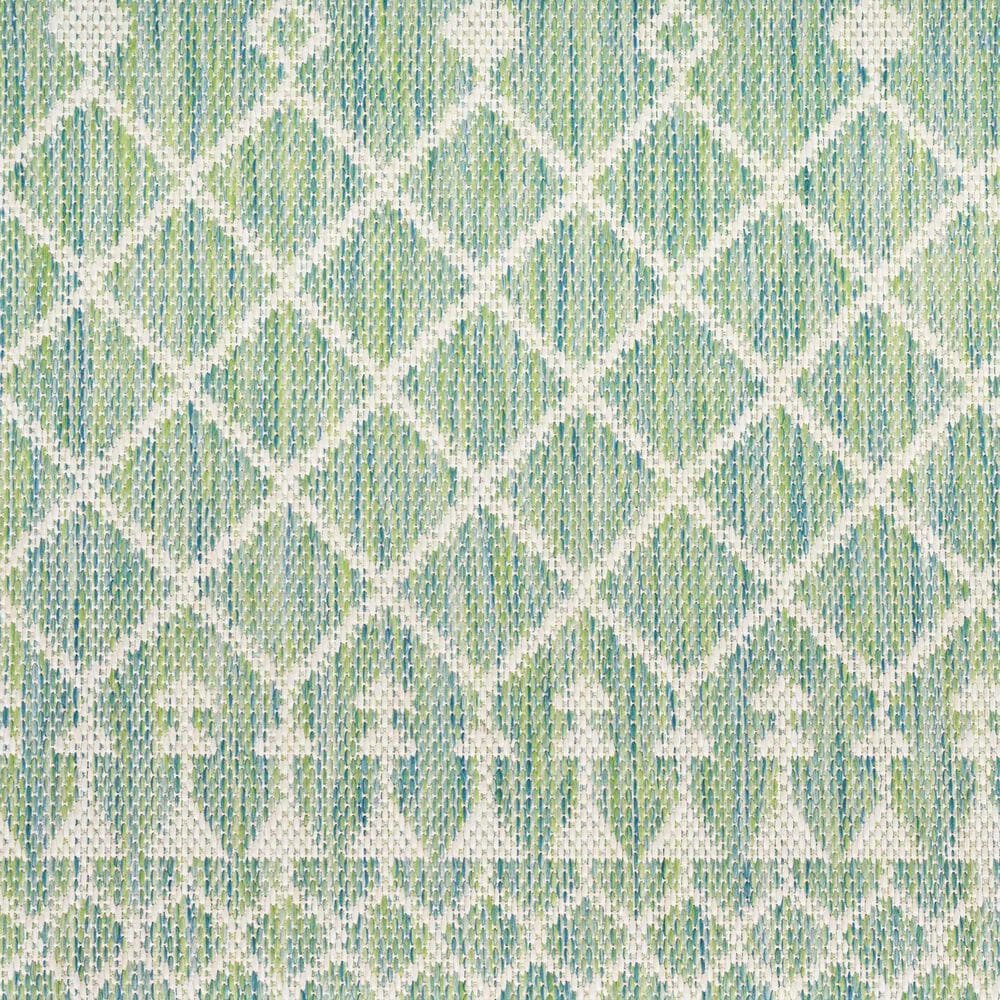 Nourison Positano Southwestern Blue and Green 7&#39; x 10&#39; Indoor/Outdoor Area Rug, , large