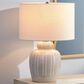 Splendor Living Bridgeport Table Lamp in Light Grey and White, , large