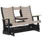 Amish Orchard 5" Contour Outdoor Glider in Weatherwood and Black, , large