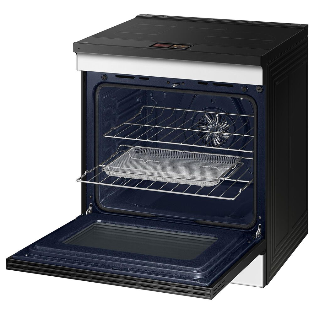 Samsung Bespoke 2-Piece Kitchen Package with 6.3 Cu. Ft. Slide-In Induction Range and 2.1 Cu. Ft. Over-the-Range Microwave in White, , large