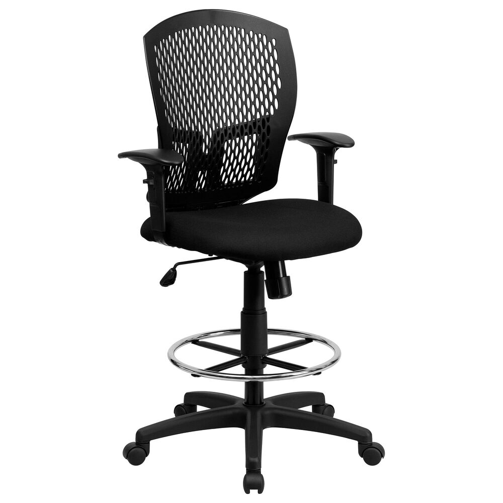 Flash Furniture Drafting Chair in Black, , large