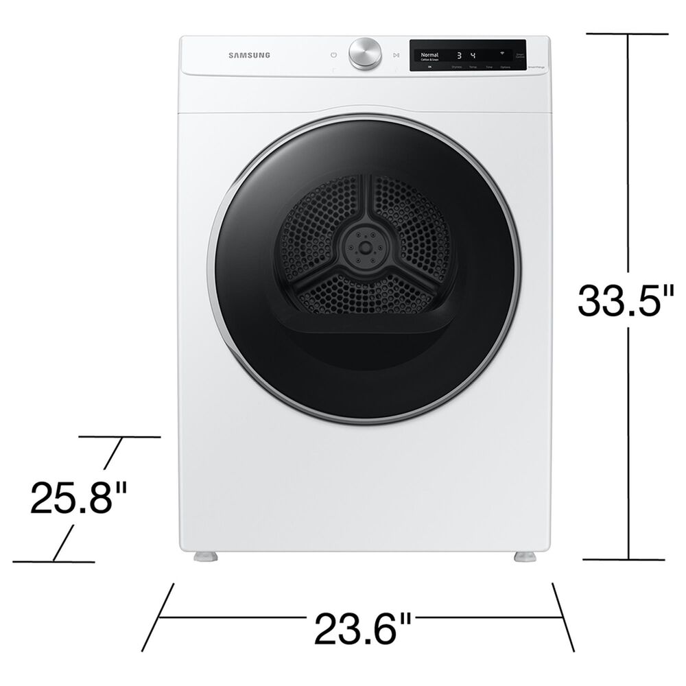 Samsung 4.0 Cu. Ft. Smart Front Load Electric Dryer in White, , large