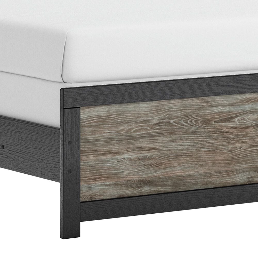Ashley Broachmyn Queen LED Bookcase Bed in Black and Gray, , large