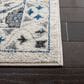 Safavieh Evoke EVK210C 2"2" x 11" Ivory and Blue Indoor/Outdoor Runner Rug, , large