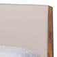Baxton Studio Lenora Queen Platform Bed with Beige Upholstered in Walnut Brown, , large