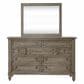 Belle Furnishings Americana Farmhouse 4 Piece King Sleight Bedroom Set in Dusty Taupe and Black, , large