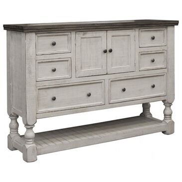Fallridge Stone 6 Drawer Dresser in Eggshell Antiqued, , large