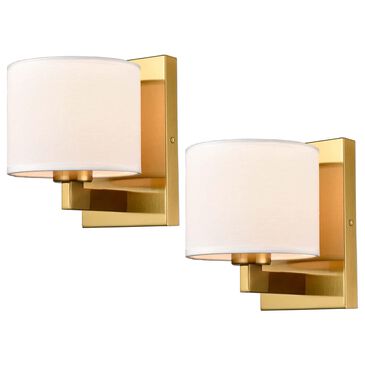 Claxy 1-Light Wall Sconce in Brass (Set of 2), , large