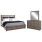 Riva Ridge Modern Loft 3-Piece King Storage Bedroom Set in Greystone, , large