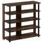 HOMLUX 5-Tier Shoe Rack in Amber Pine and Black, , large