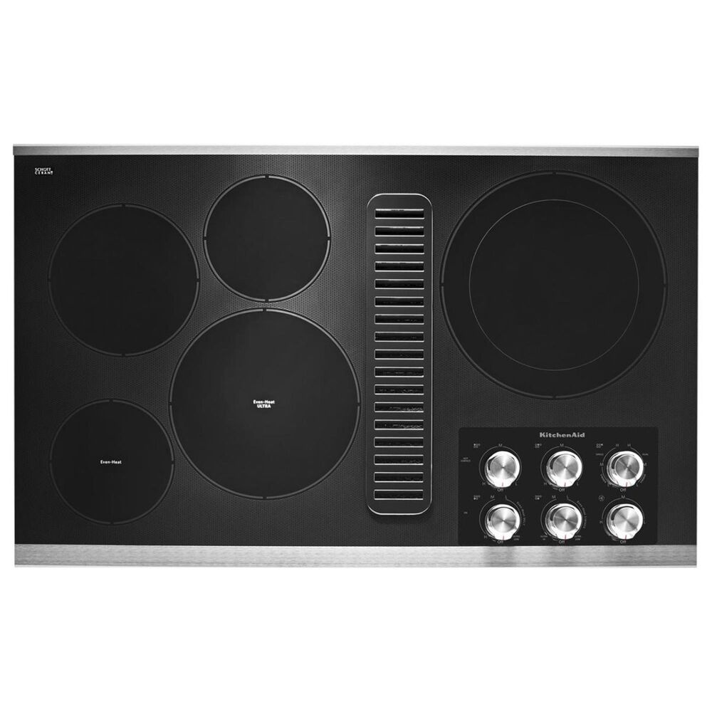 KitchenAid 36&quot; Electric Downdraft Cooktop in Stainless Steel, , large