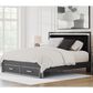 Ashley Zuraleus King Upholstered Storage Bed in Matte Black and Chrome, , large