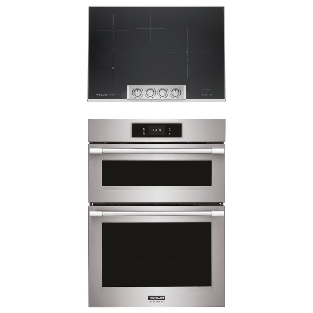 Frigidaire Professional Professional 2-Piece Kitchen Package with 30" Microwave Combination Wall Oven and 30" Induction Cooktop in Stainless Steel, , large