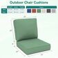 Sunwell Garden 4" Thick Outdoor Cushion Set in Green (Set of 2), , large