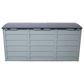 Hearth and Haven 75-Gallon Outdoor Plastic Deck Box with Built-In Wheels in Gray, , large