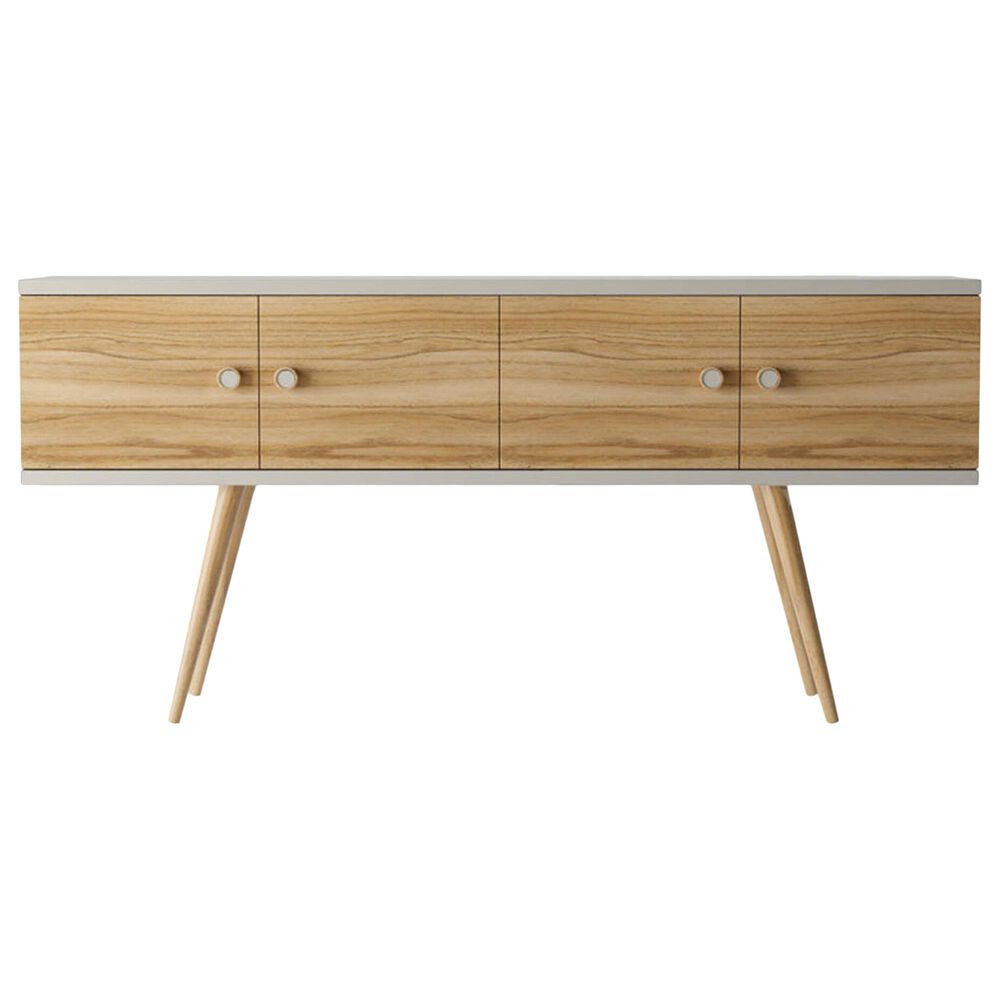 Dayton Theodore 60&quot; Sideboard in Off White/Cinnamon, , large
