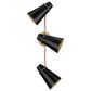 Golden Lighting Reeva 3-Light Bath Vanity with Matte Black Shade in Modern Brass, , large