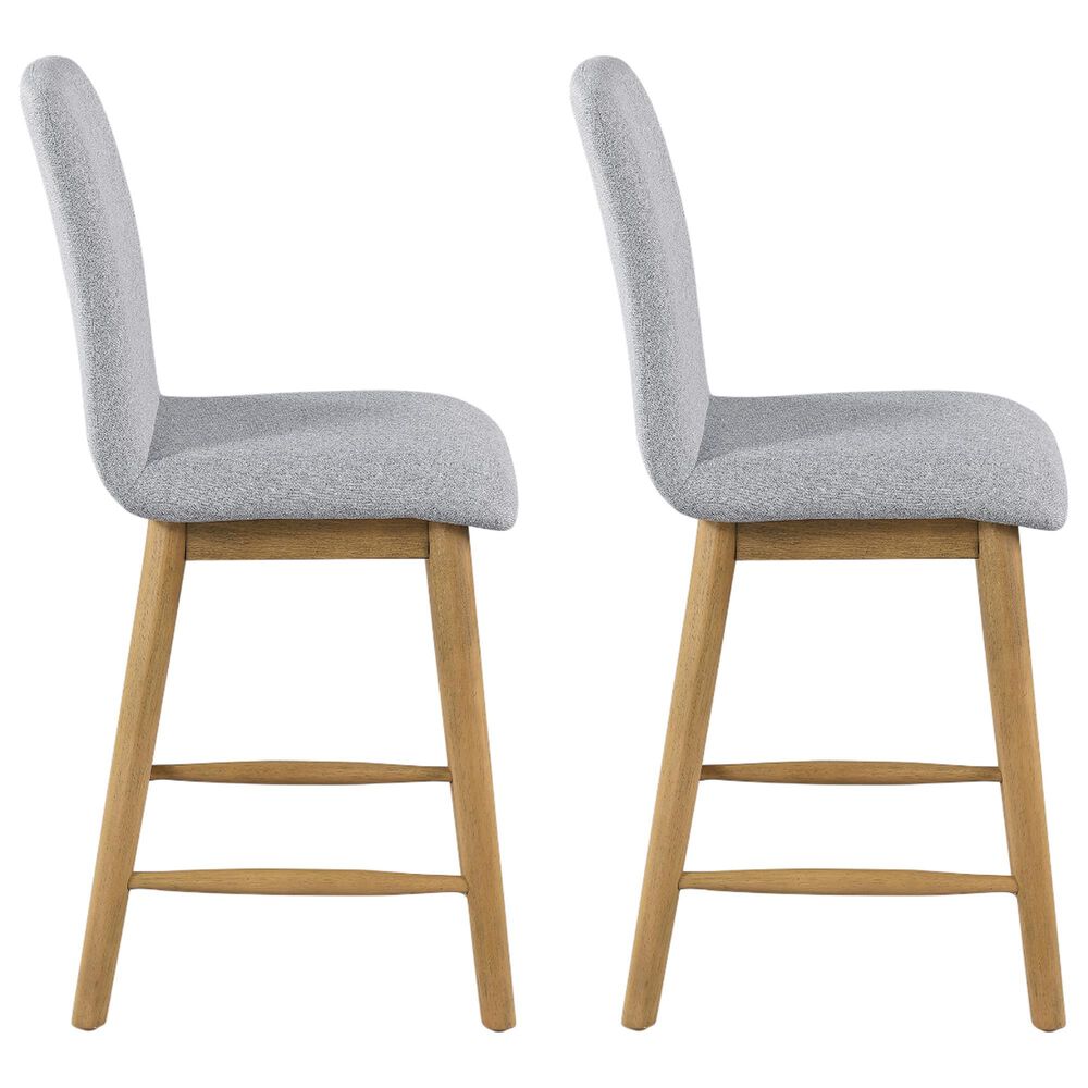 Furniture of America Nayel Upholstered Counter Height Chair in Natural (Set of 2), , large