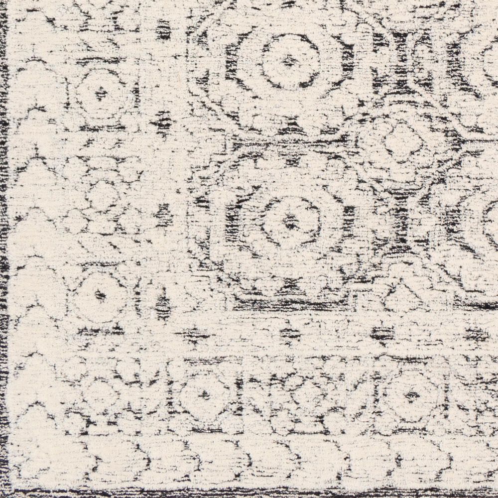 Surya Louvre LOU-2303 8&#39; Round Black, Ivory and Cream Area Rug, , large