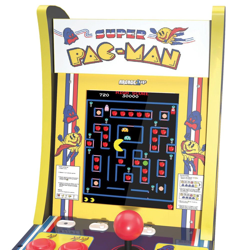 Arcade1up Super Pac-Man Countercade in Black, Yellow, Blue, Red and White |  Nebraska Furniture Mart