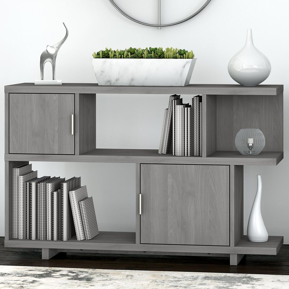 Bush Madison Avenue Low Bookcase in Modern Gray, , large