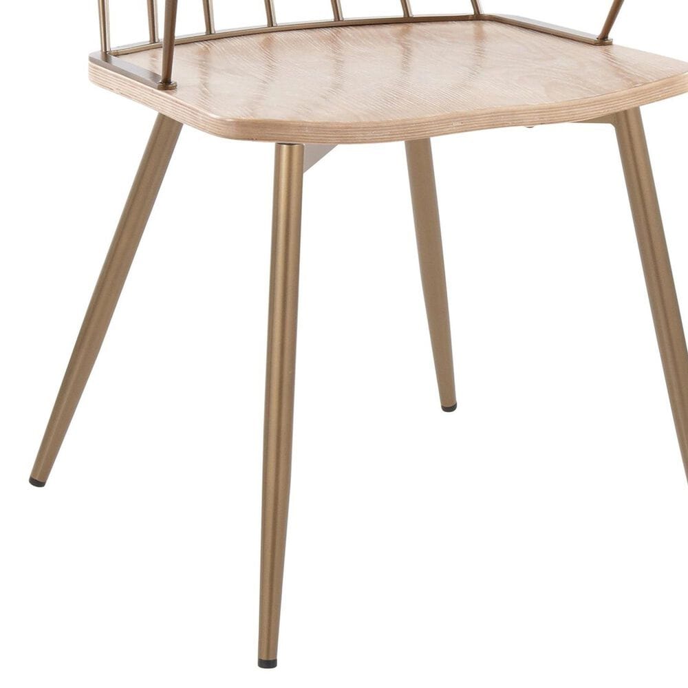 LumiSource Preston Farmhouse Accent/dining Chair in Antique Copper and Whitewashed Wood by LumiSource - Set of 2, , large