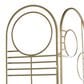 Maple and Jade 3-Panel Geometric Arched Room Divider Screen in Gold, , large