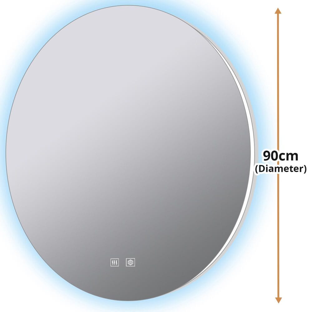 Lexora Home Nordica 35" Circular LED Vanity Mirror, , large