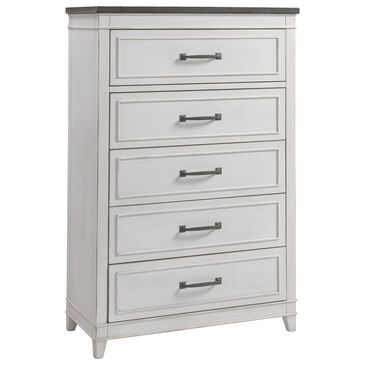 Martin Svensson Home Del Mar 5 Drawer Chest in White and Grey, , large