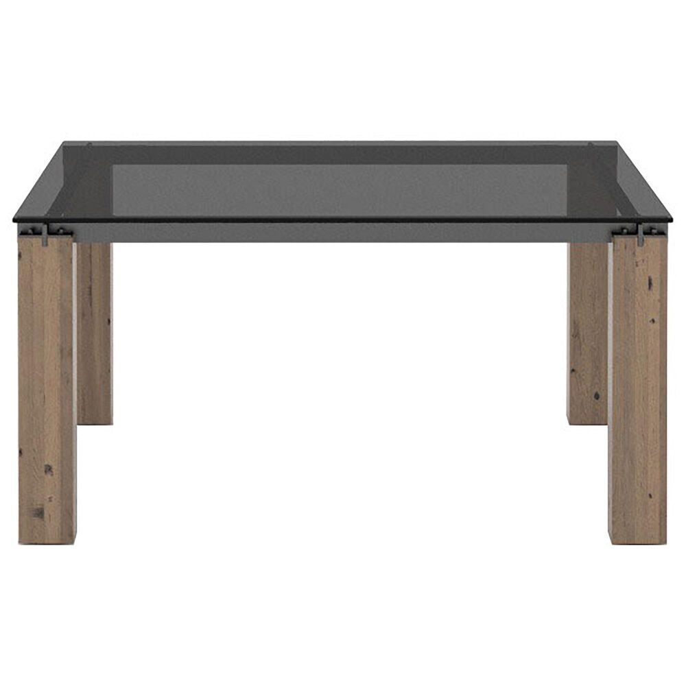 CANAD Loft 9-Piece Square Dining Set in Smoked and Pecan Washed, , large