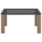 CANAD Loft 9-Piece Square Dining Set in Smoked and Pecan Washed, , large