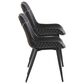 Linon Home Decor Edler Side Chair with Black Upholstery in Black (Set of 2), , large
