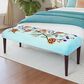 LR Home Floral Accent Bench in Blue and Multicolor, , large