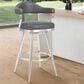 Blue River Amador 26" Counter Stool with Vintage Gray Cushion in Brushed Stainless Steel, , large