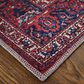 Feizy Rawlins 39HDF 3"11" x 6" Red and Navy Area Rug, , large