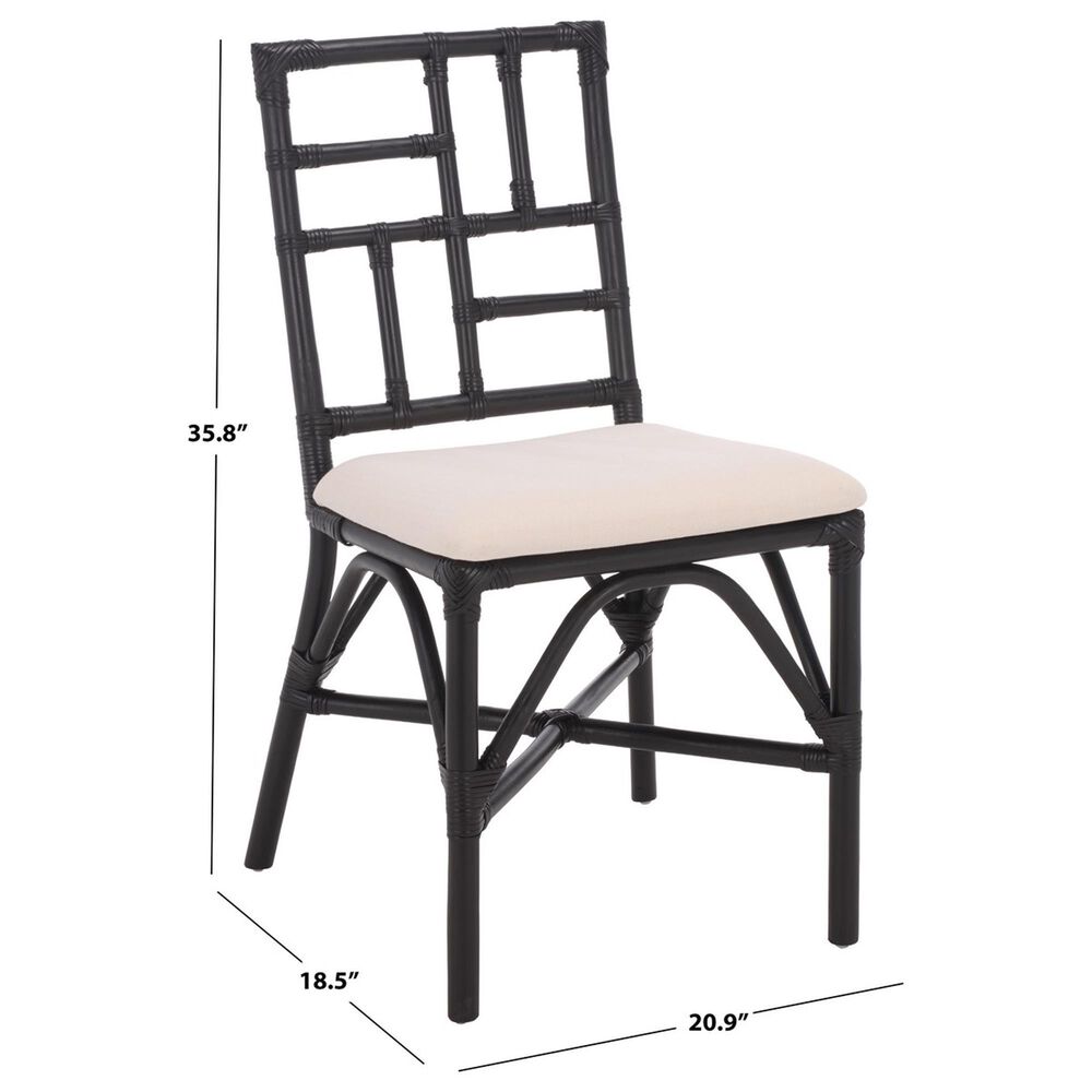 Safavieh Christine Accent Chair with Cushion in White (Set of 2), , large