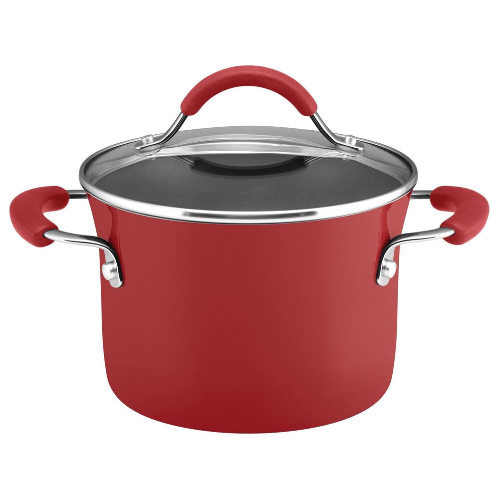 Rachael Ray 3-Quart Covered Steamer Set in Cranberry Red, , large