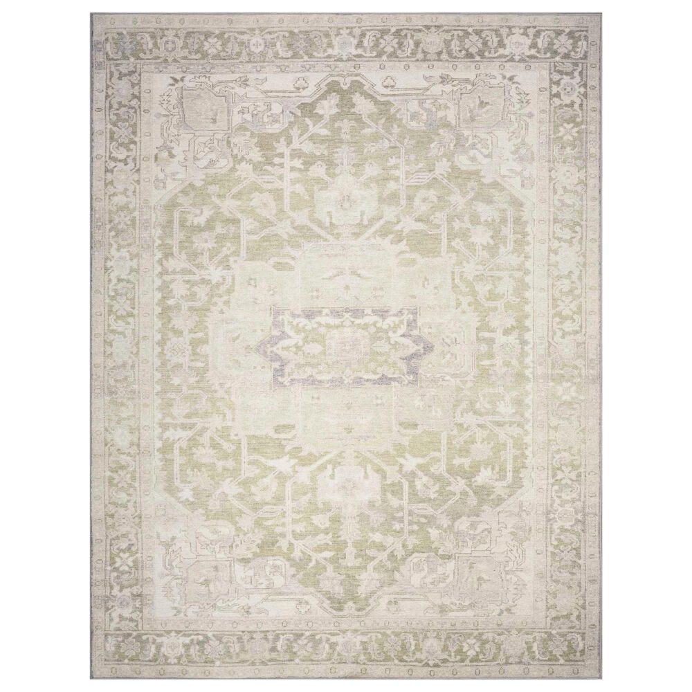 Nourison Vintage Washables Green 5"3" x 7"3" Area Rug, , large