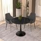 Leisuremod Leisuremod Bristol 31 round dining table Black base with Black Sintered stone Top, , large