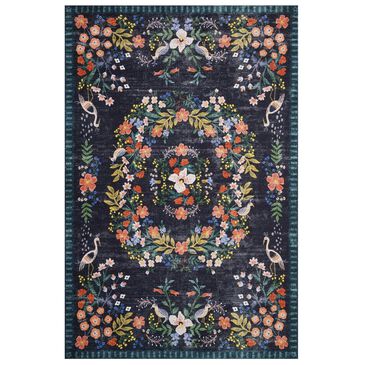 Rifle Paper Co. Palais PAL-03 7"6" x 9"6" Black Area Rug, , large