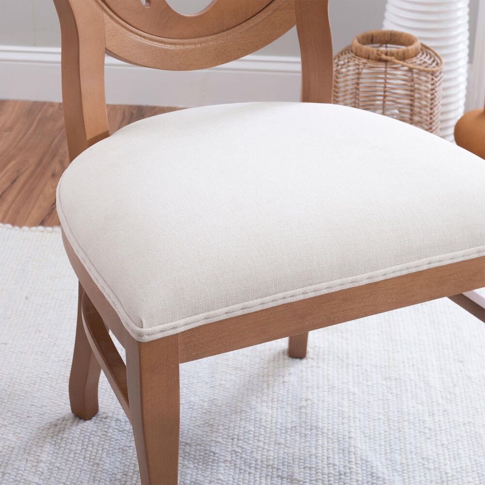 Linon Home Decor Dara Side Chair in Light Brown (Set of 2), , large