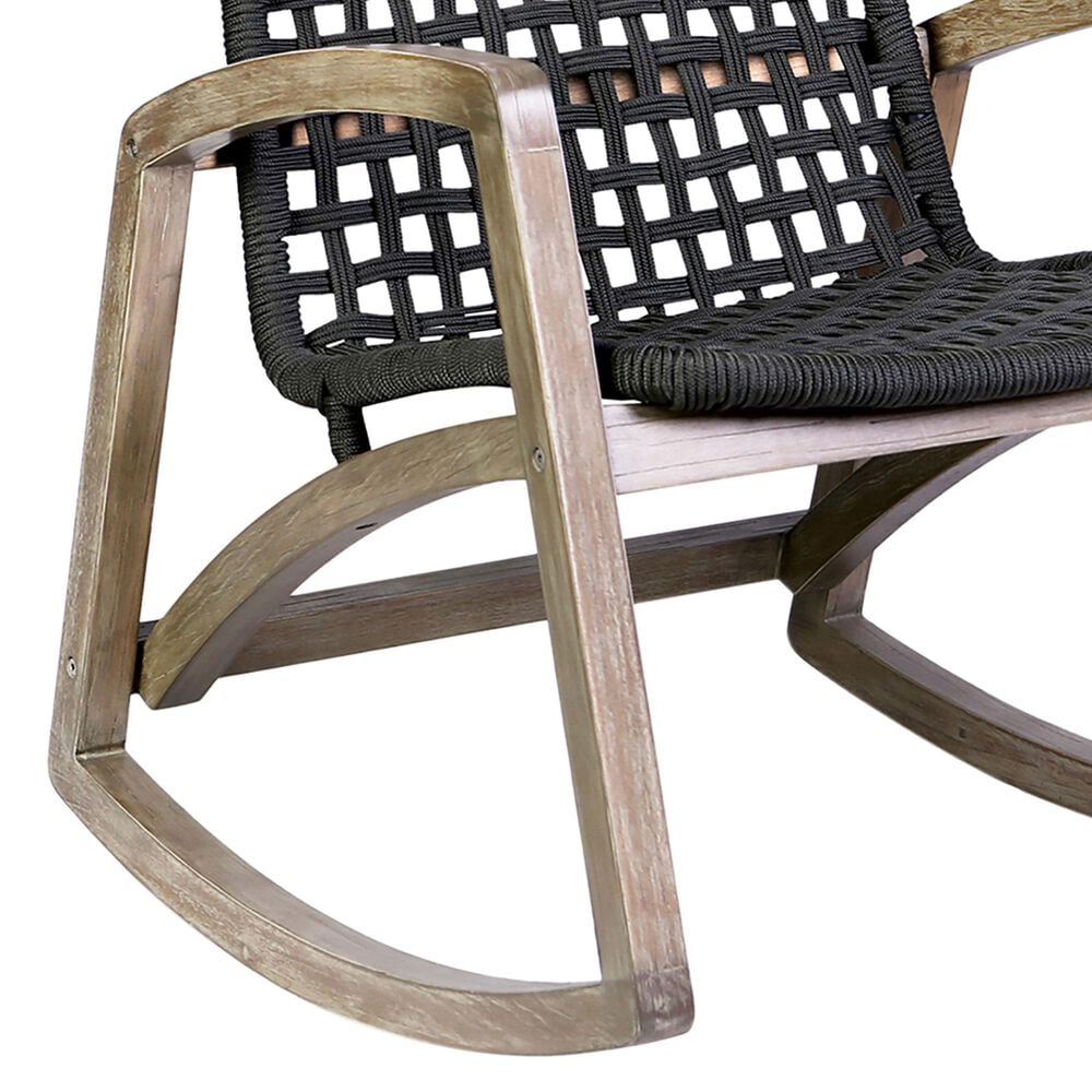 Blue River Sequoia Patio Rocking Chair in Charcoal and Light Eucalyptus, , large