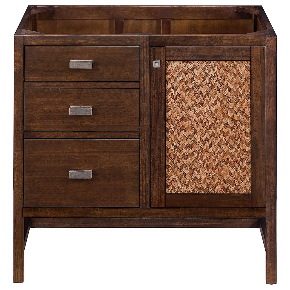 James Martin Vanities Addison 36" Single Bathroom Vanity in Mid-Century Acacia with 3 cm Lime Delight Quartz Top and Rectangular Sink, , large