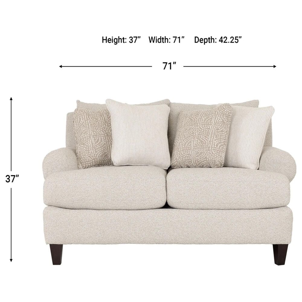 Xenia Stationary Loveseat in Hogan Cotton, , large
