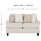 Xenia Stationary Loveseat in Hogan Cotton, , large