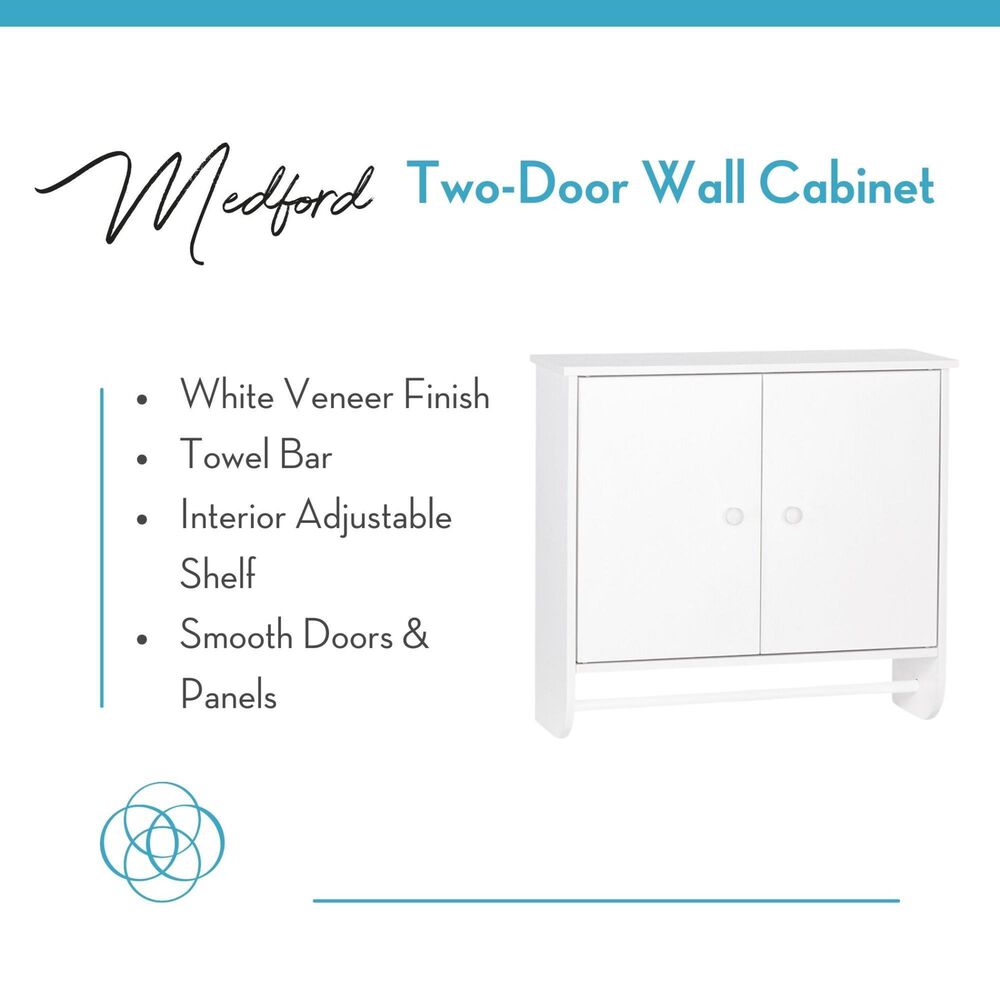 RiverRidge Home Medford 2-Door Wall Cabinet in White, , large