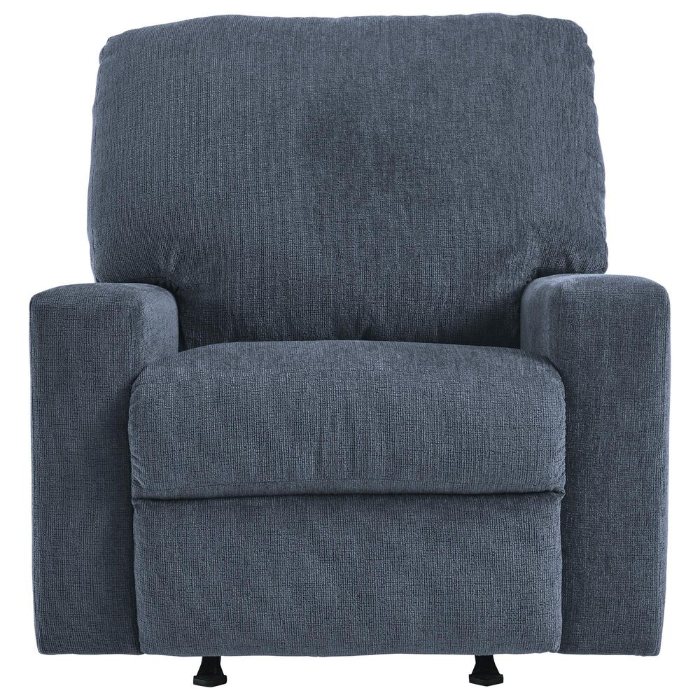 Ashley Rannis Manual Rocker Recliner in Navy, , large